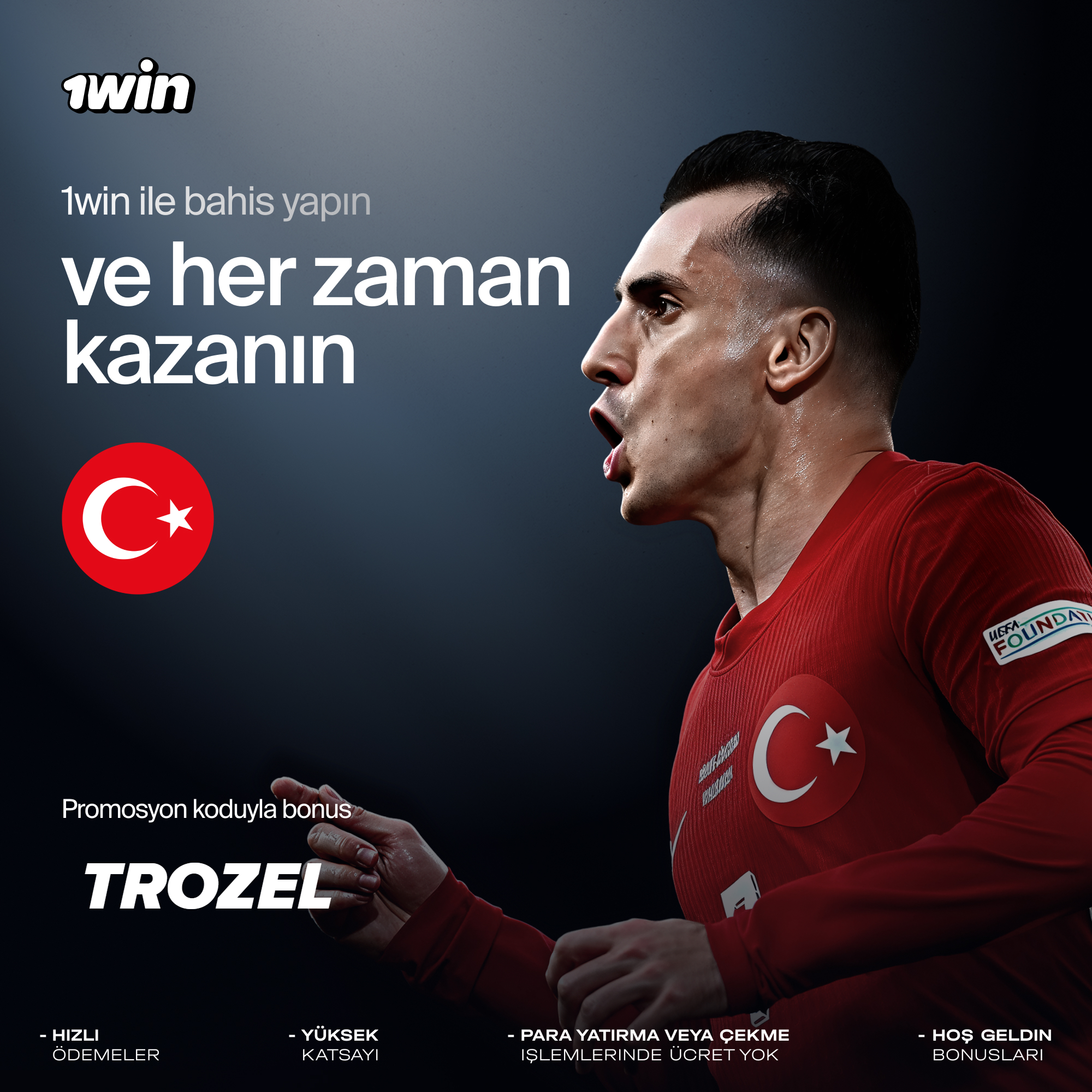 1Win ile bahis yapın ve her zaman kazanın - Türk futbolcu